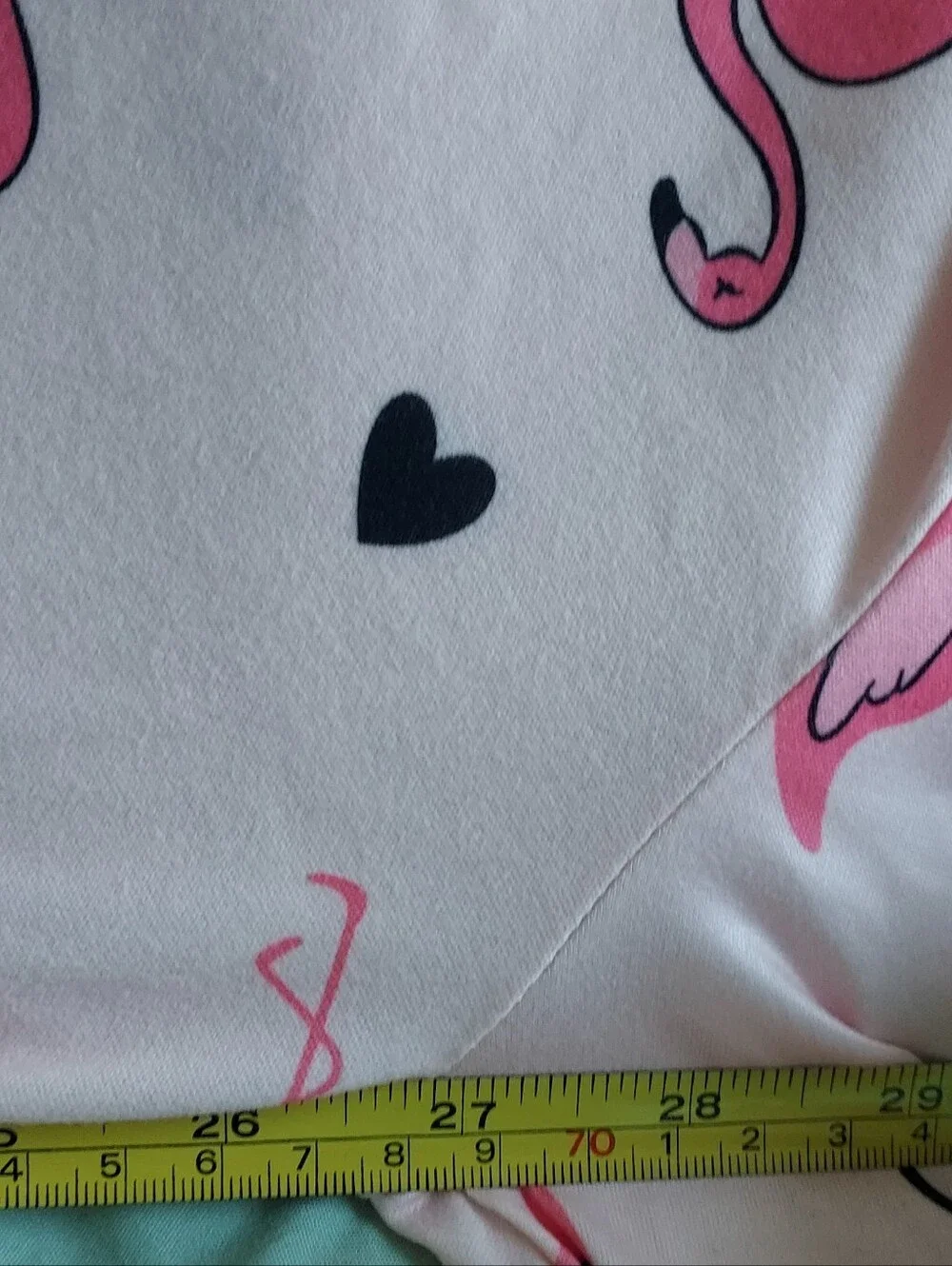Pink Flamingo Pajama Lounge Pants Silky Soft Size 4 Elastic Waist Hearts